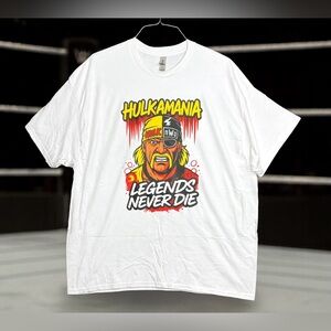 NWOT Hulk Hogan (RIP) ‘Legends Never Die’ Graphic Streetwear T-Shirt 2XL